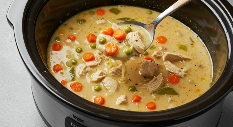Slow Cooker Chicken Pot Pie Soup