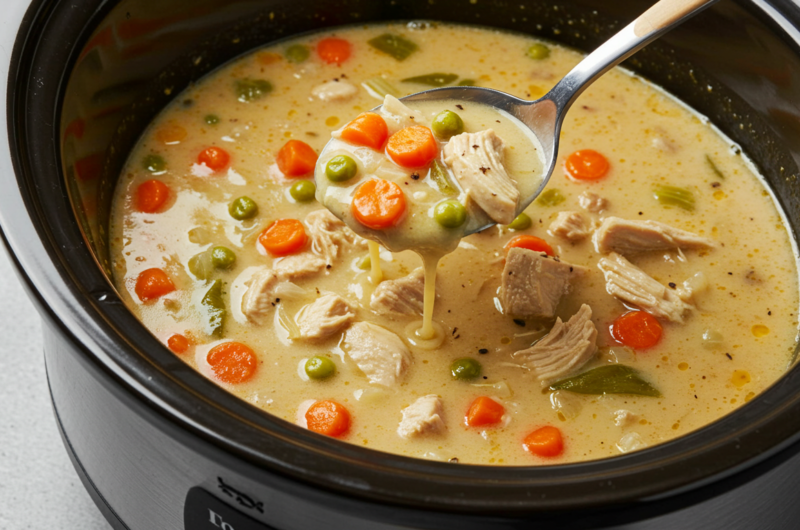 Slow Cooker Chicken Pot Pie Soup