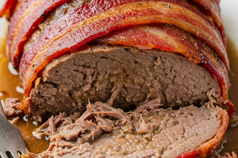 Bacon-Wrapped Pot Roast – Slow Cooker