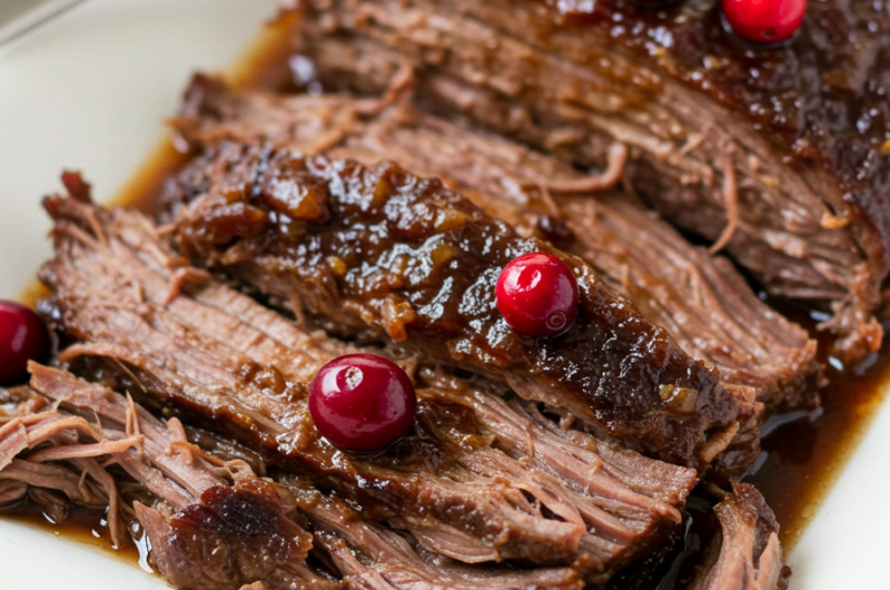 Cranberry Balsamic Pot Roast - Slow Cooker