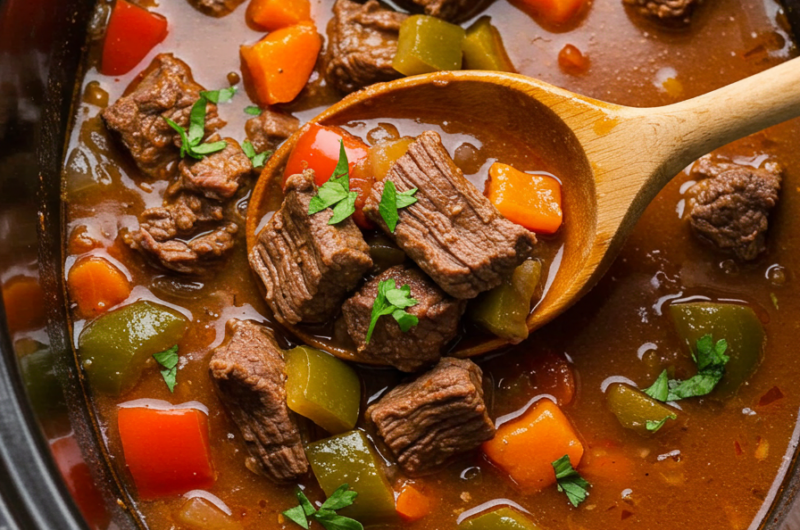 Spicy Cajun Beef Stew - Slow Cooker